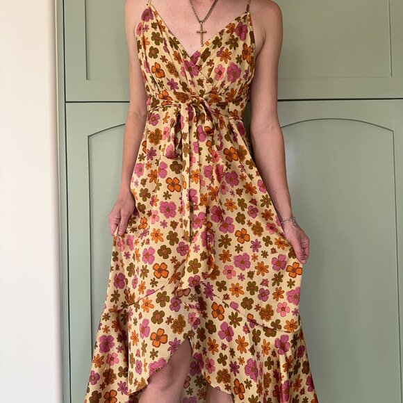 Retro Style Groovy Floral Print Dress - Picture 6 of 7